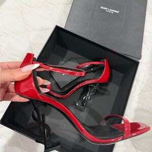Yves Saint Laurent Glossy Red Heels
